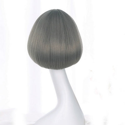 Perruque japonaise pour poupée gonflable -  Cheveux Grisé MI-COURT