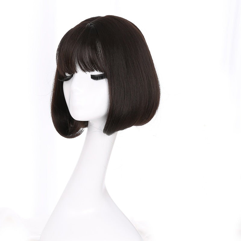 Perruque Japonaise pour Poupée gonflable - Cheveux Noir mi-court